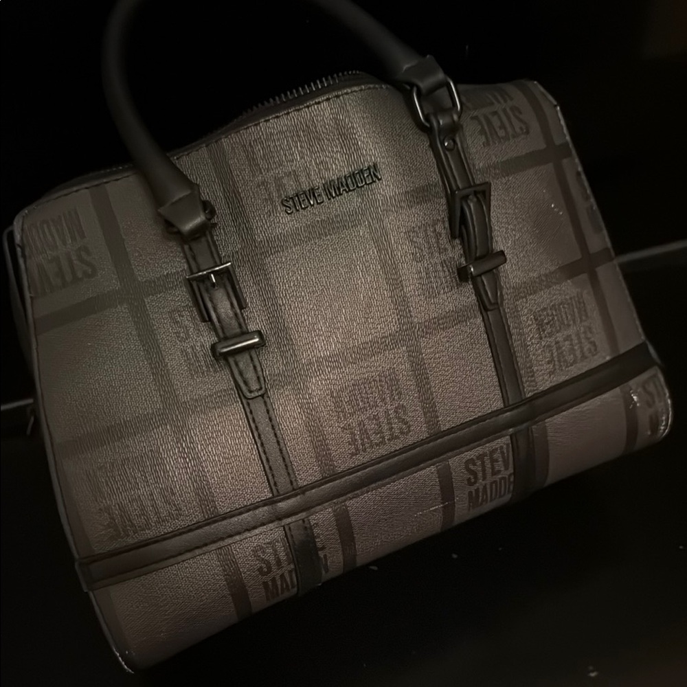 Steve Madden Black and Gray Men's Bag